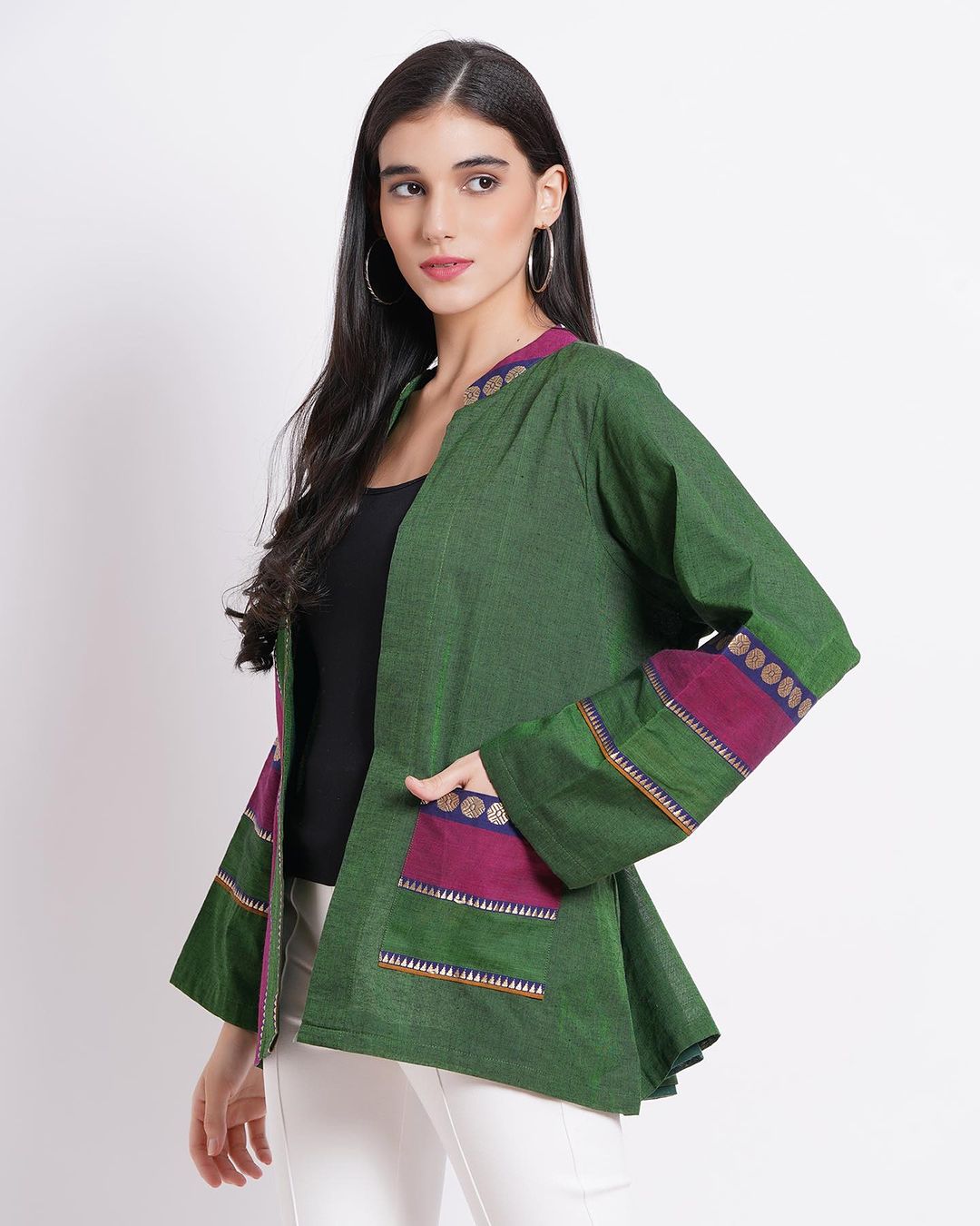 Pink & Green Cotton Overlay