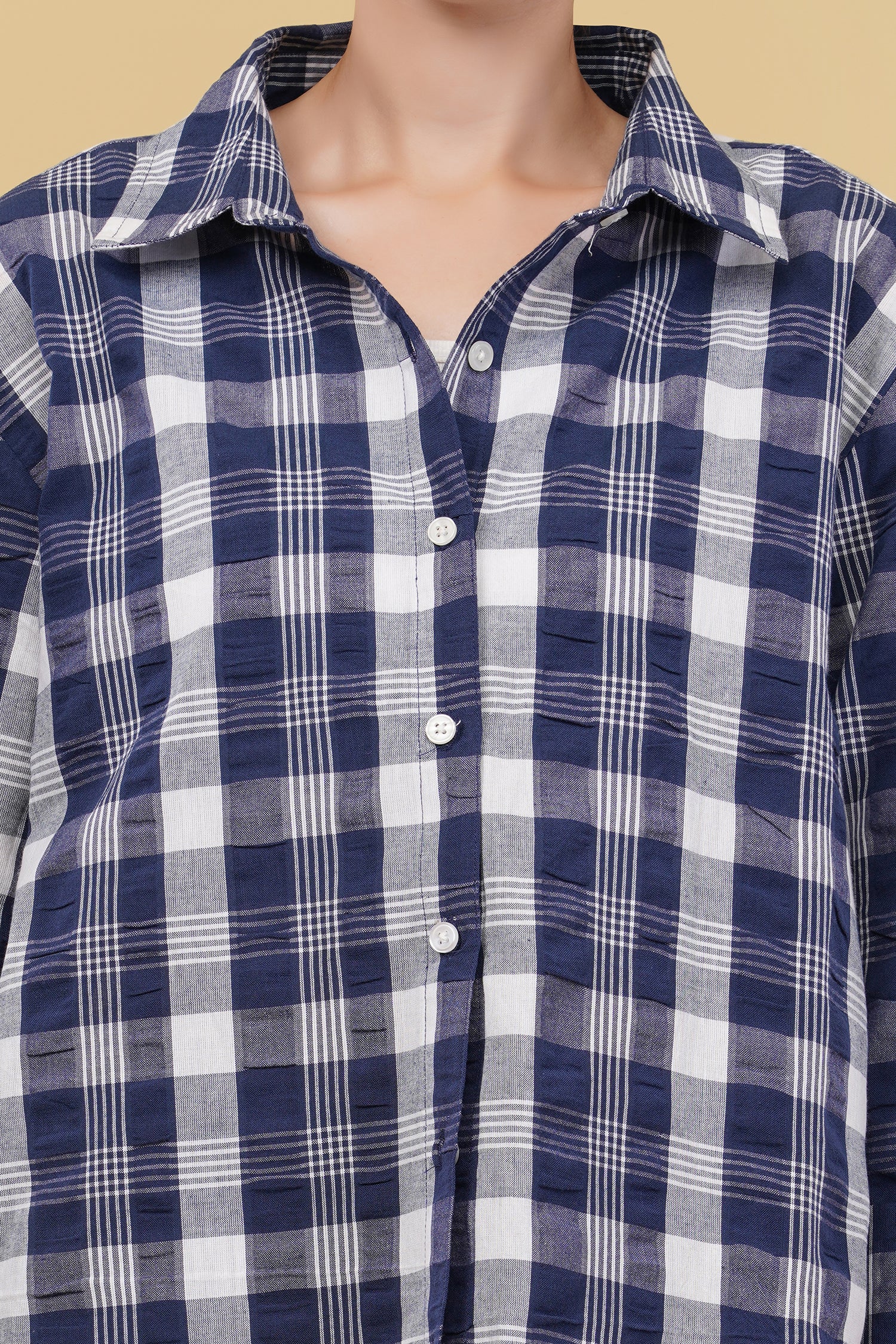 Blue Check Oversize Shirt