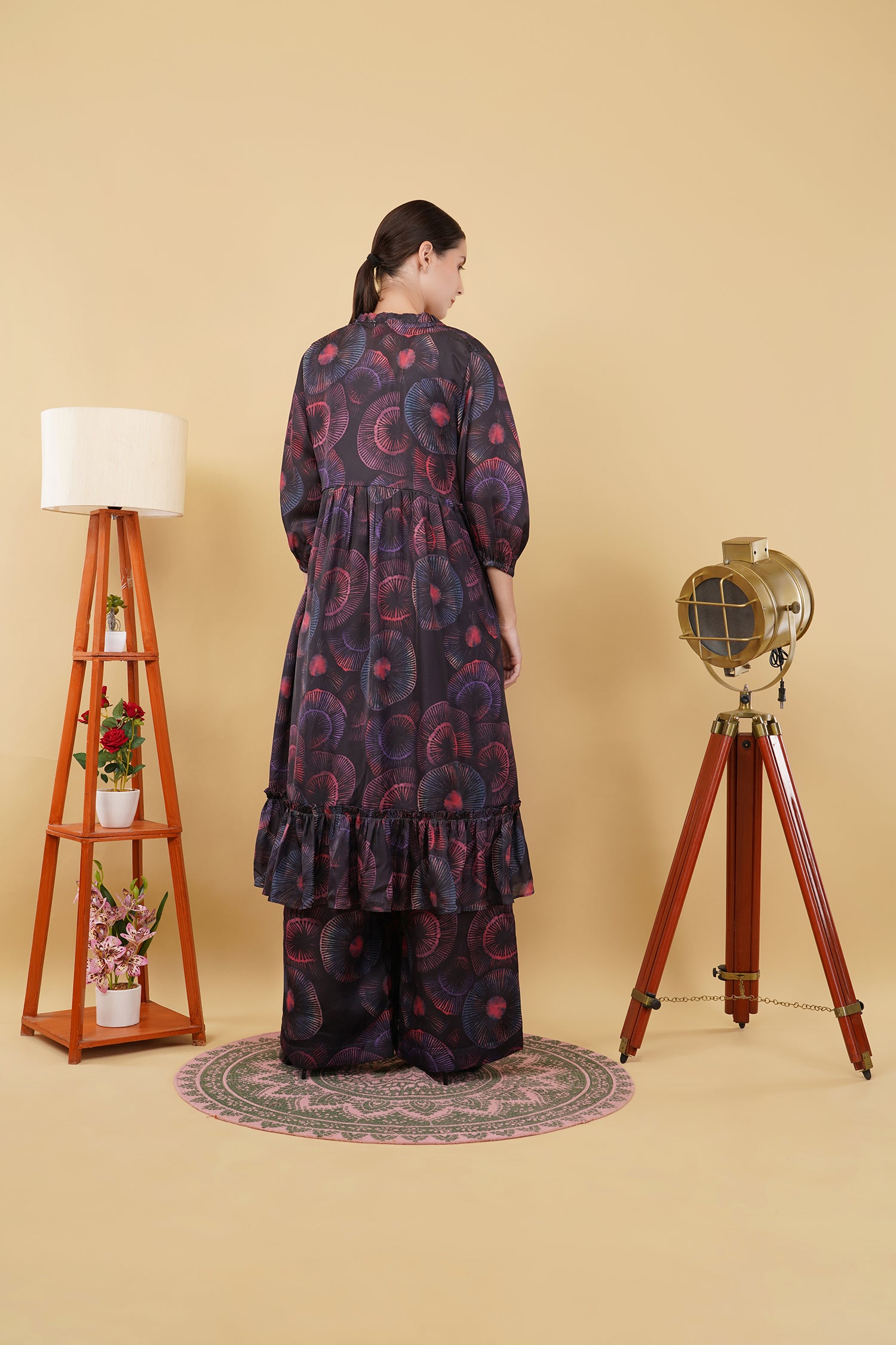 Circle Digital Print Cape Set