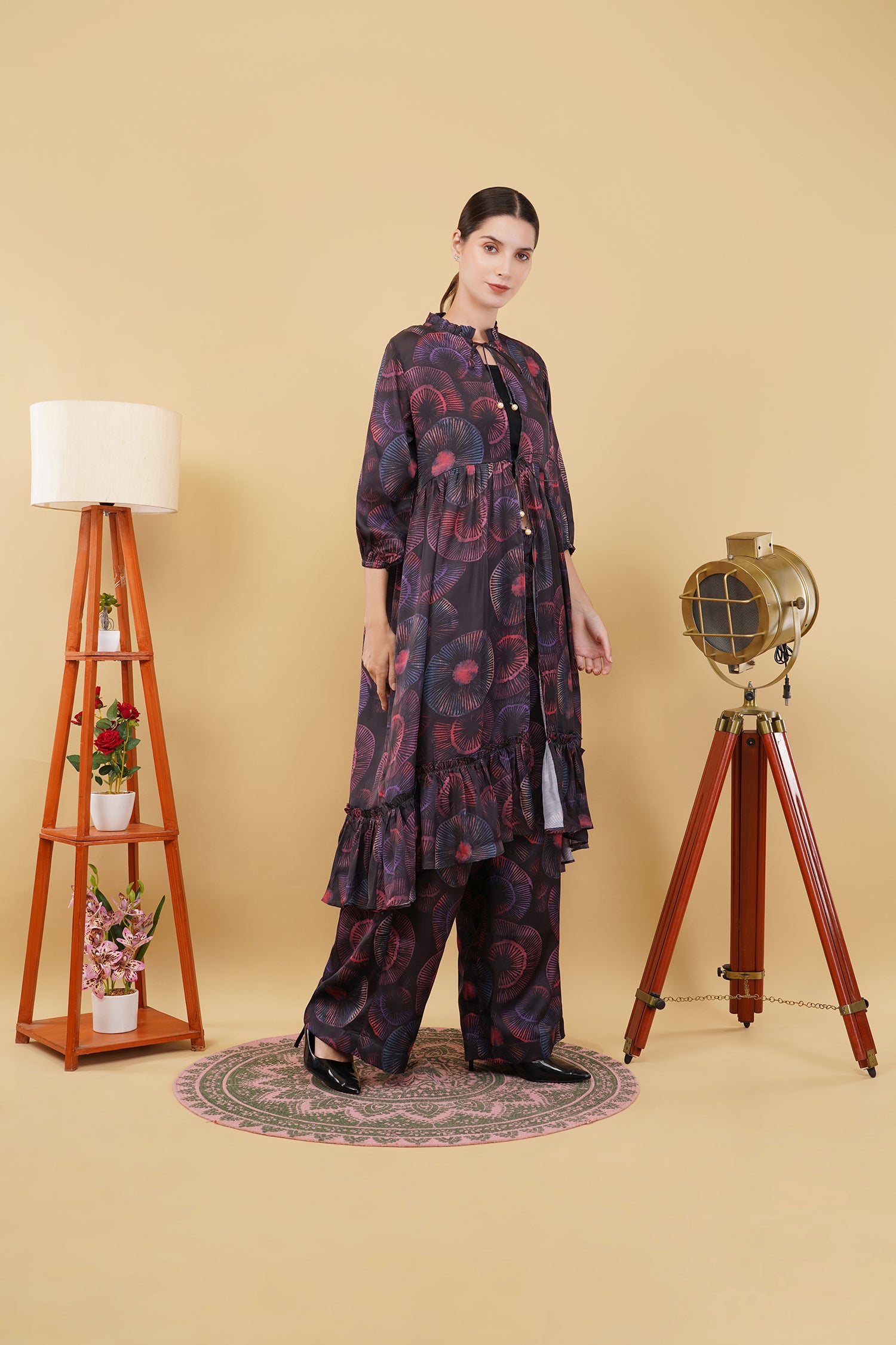 Circle Digital Print Cape Set