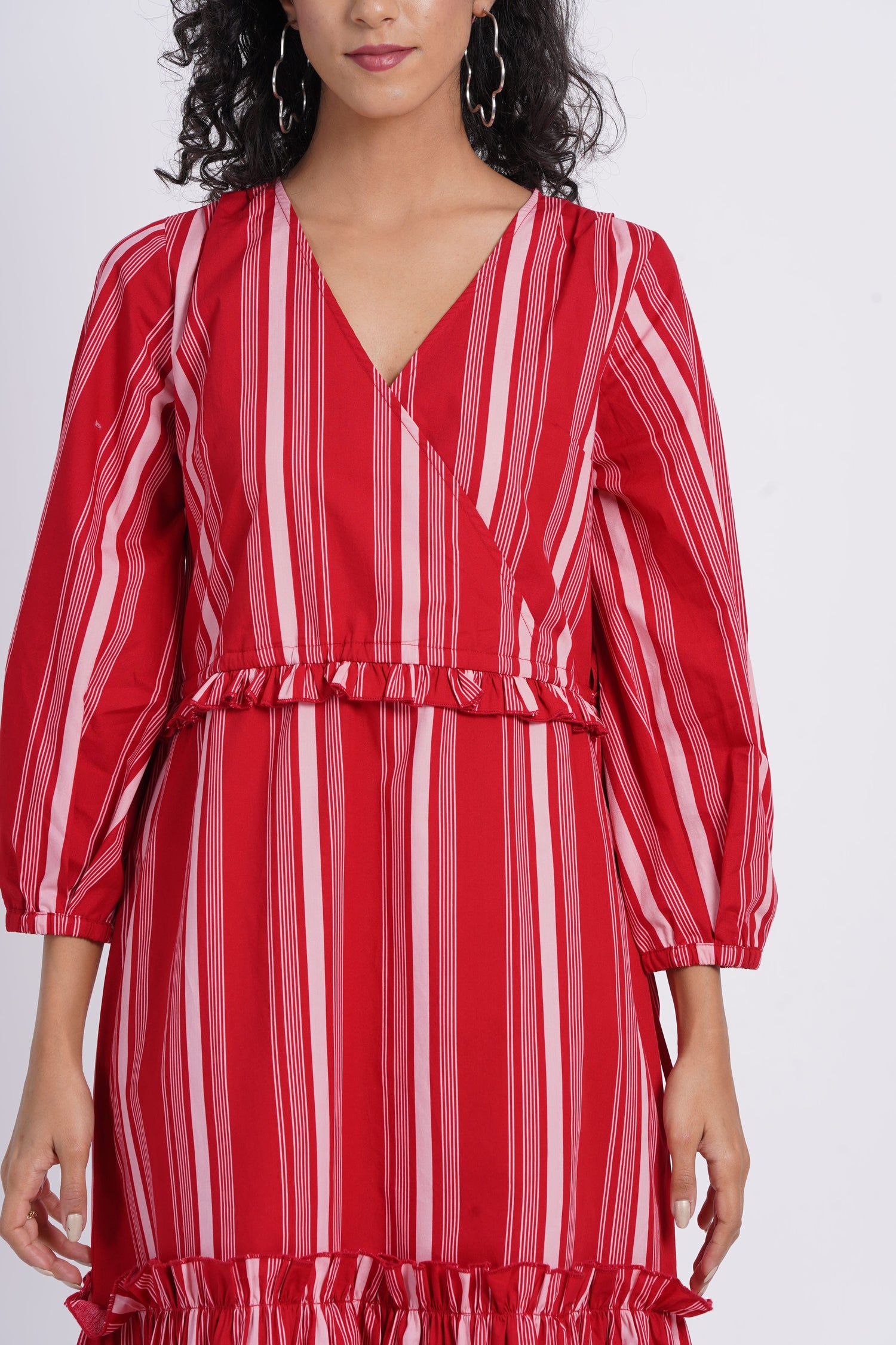 Stripes Red Tier Dress