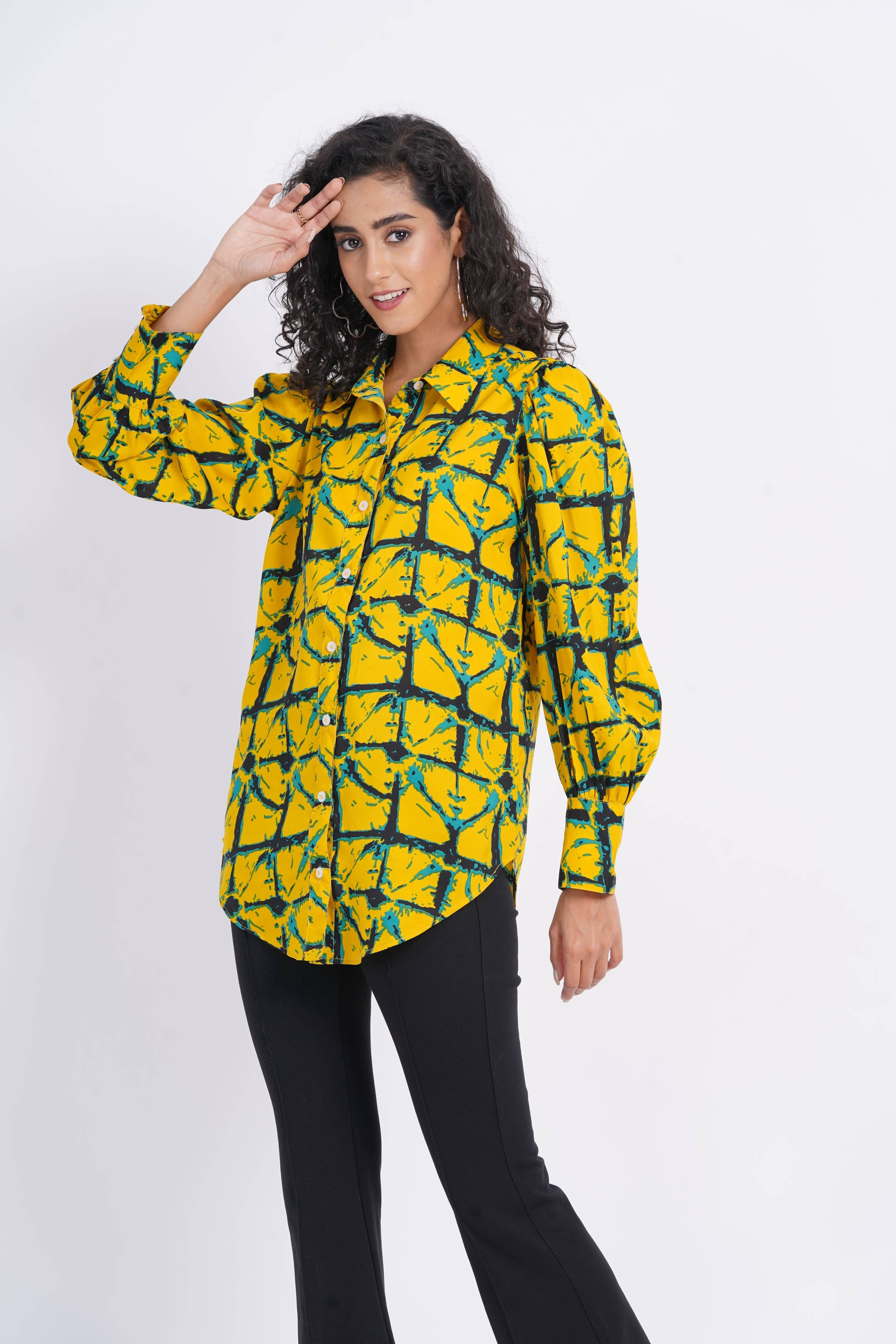 Printed Yellow Shirt