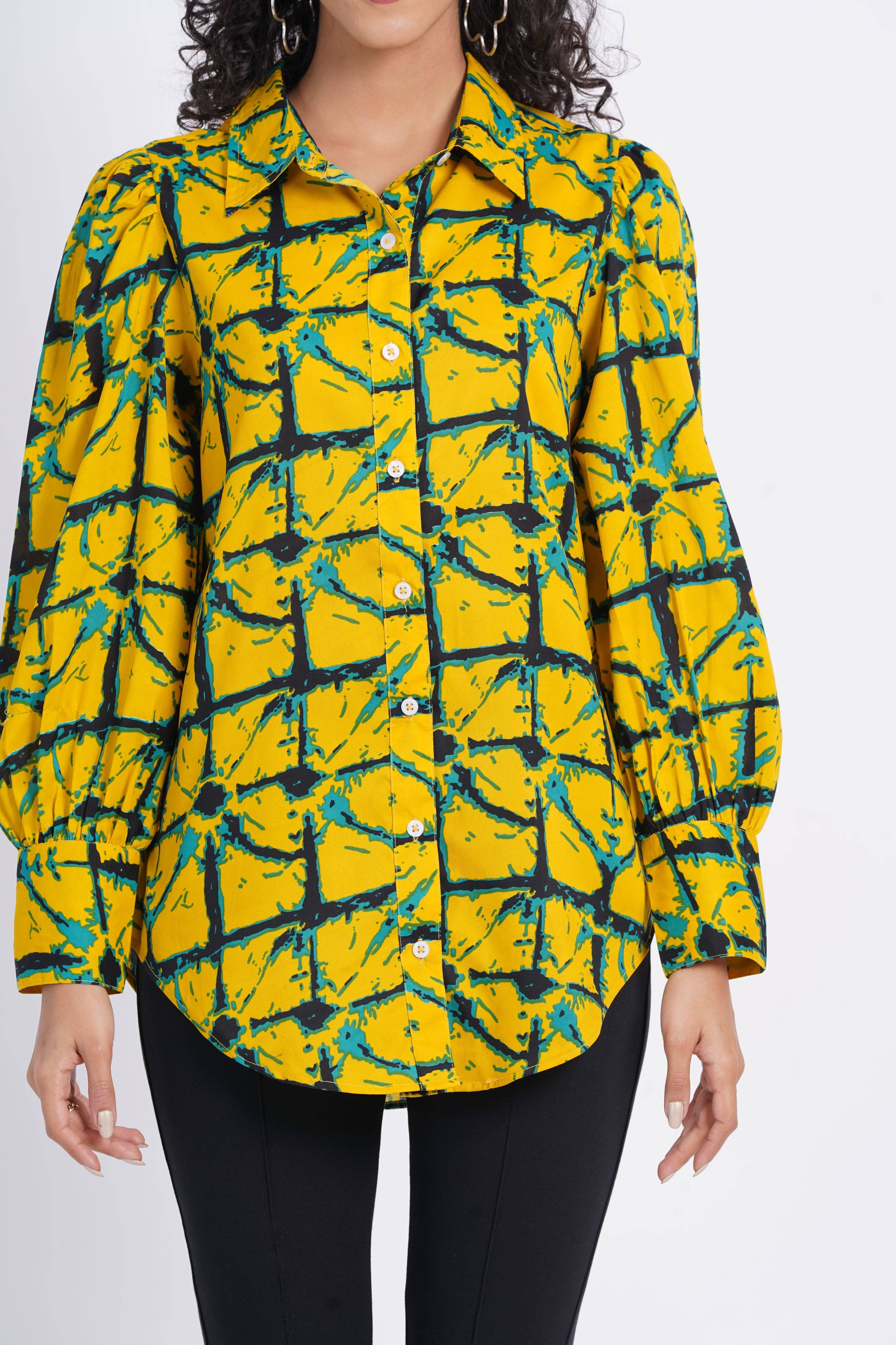 Printed Yellow Shirt