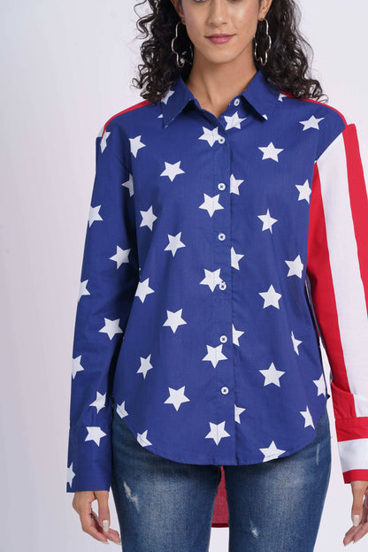 Stripes and Stars Blue Shirt