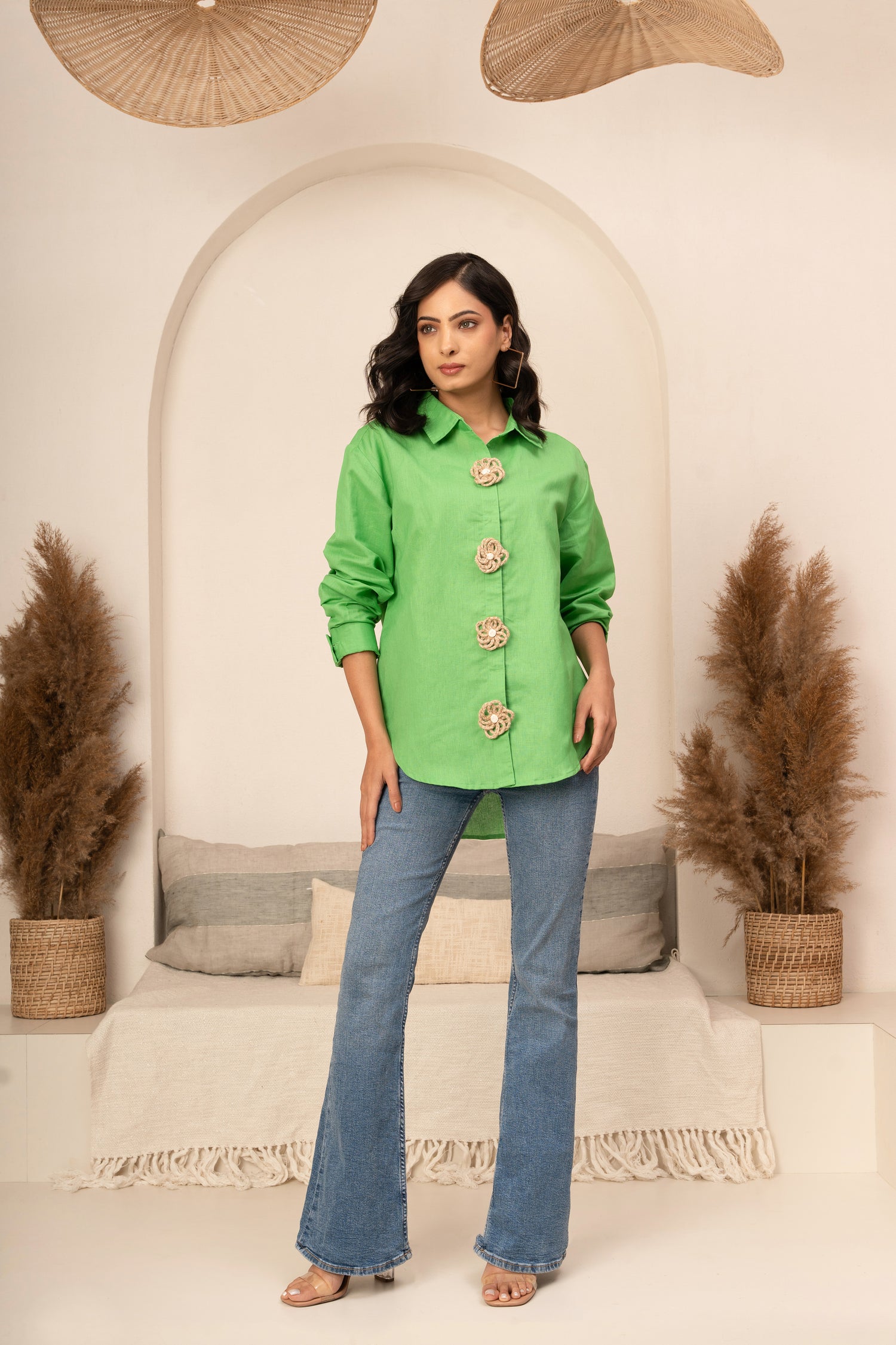 Parrot Green Oversize Shirt