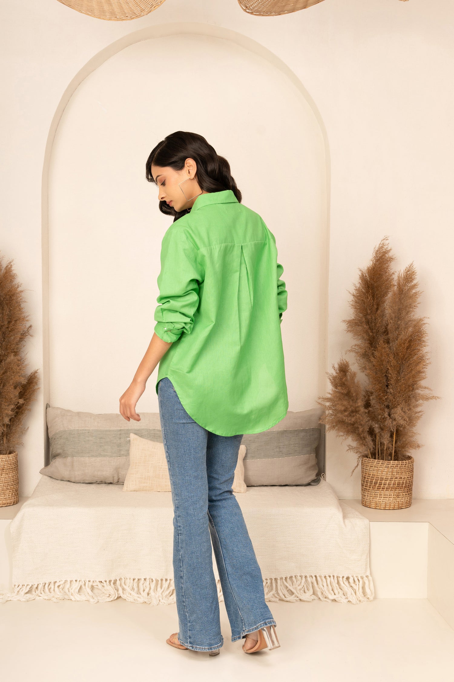 Parrot Green Oversize Shirt