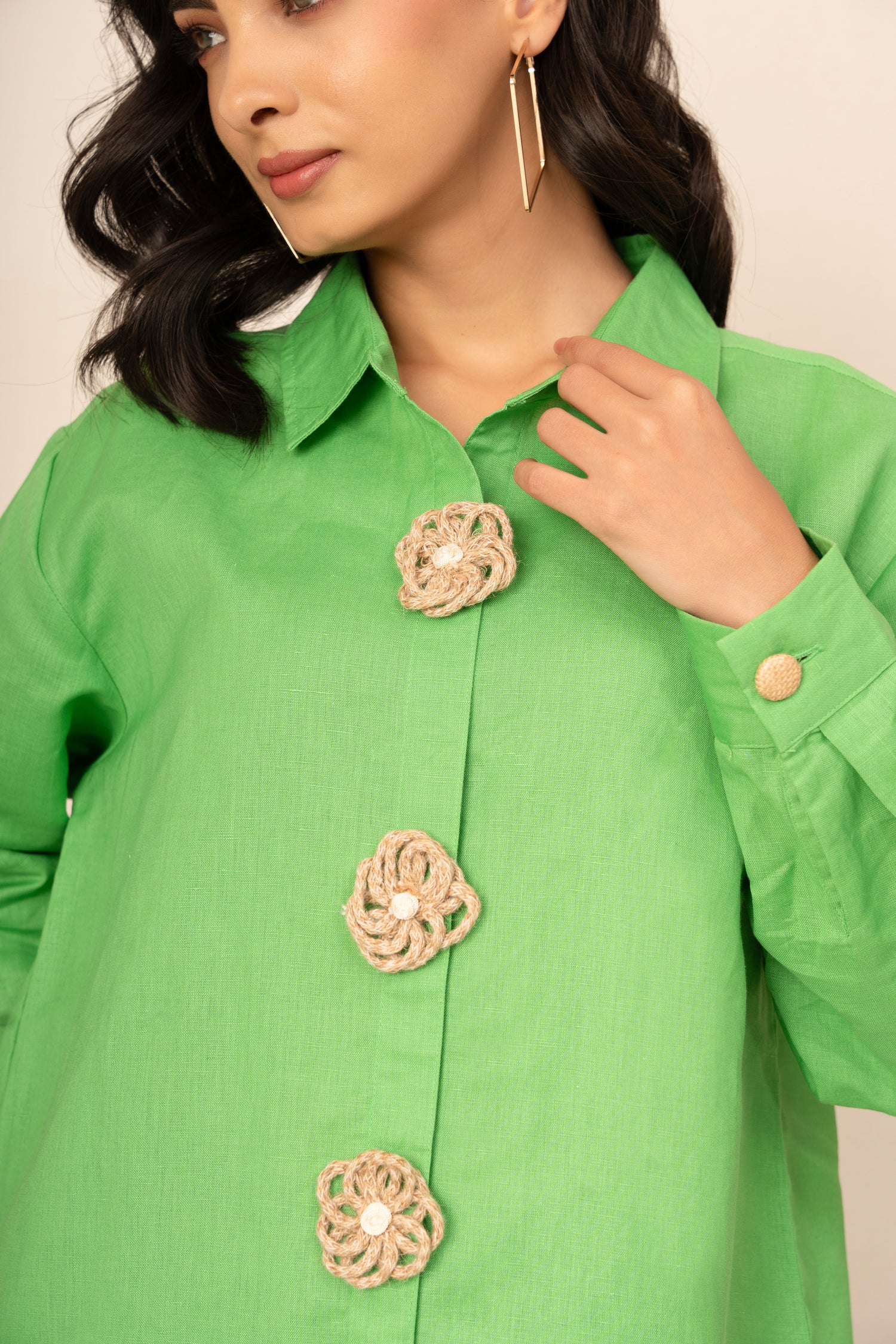 Parrot Green Oversize Shirt