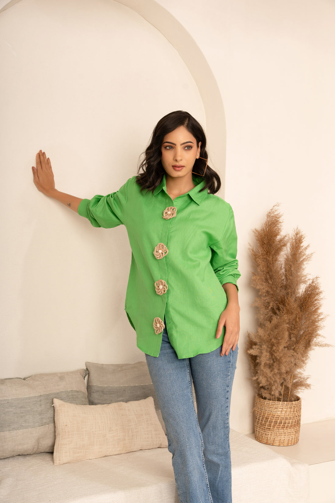 Parrot Green Oversize Shirt