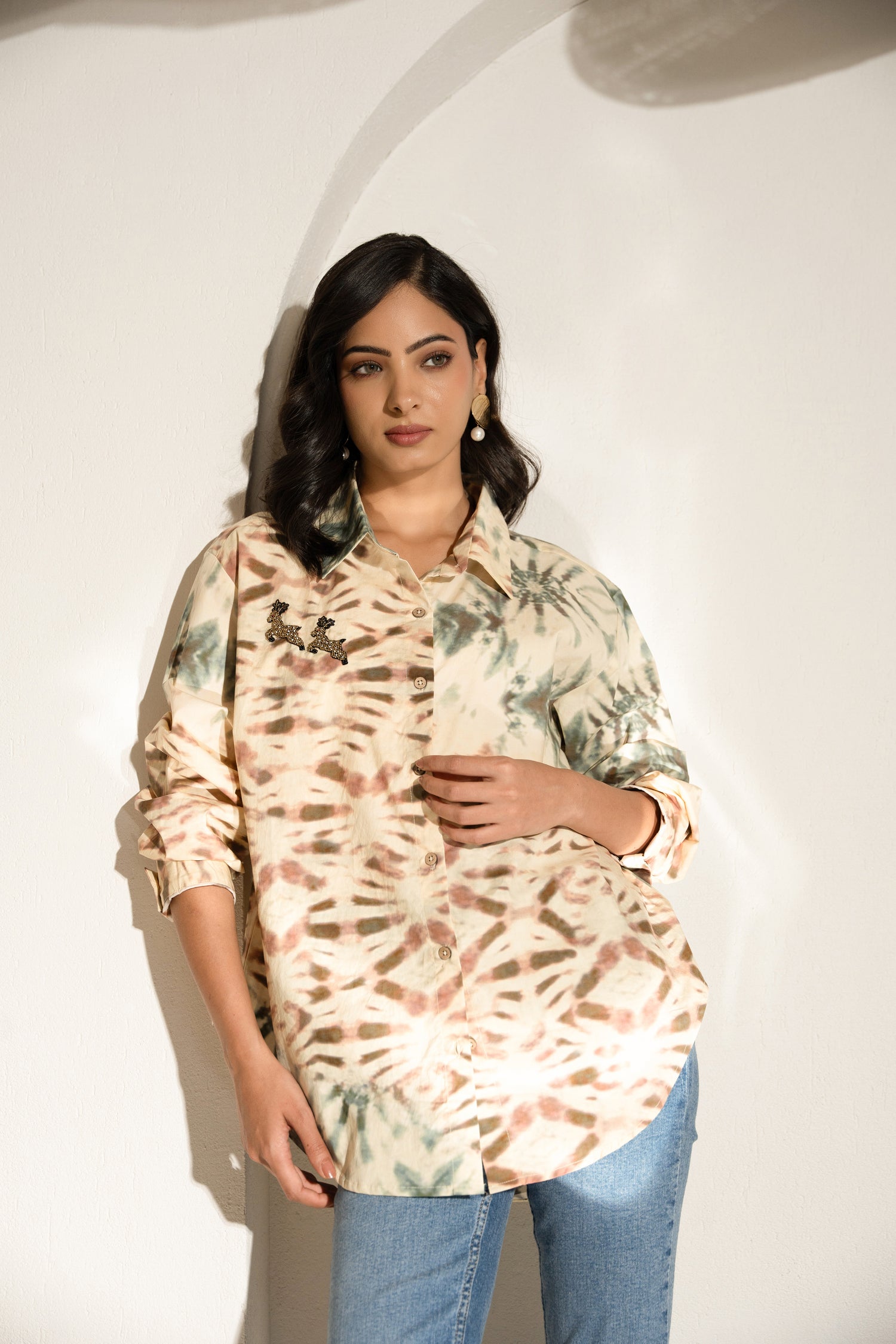 TYE DYE Digital Print Oversize Shirt