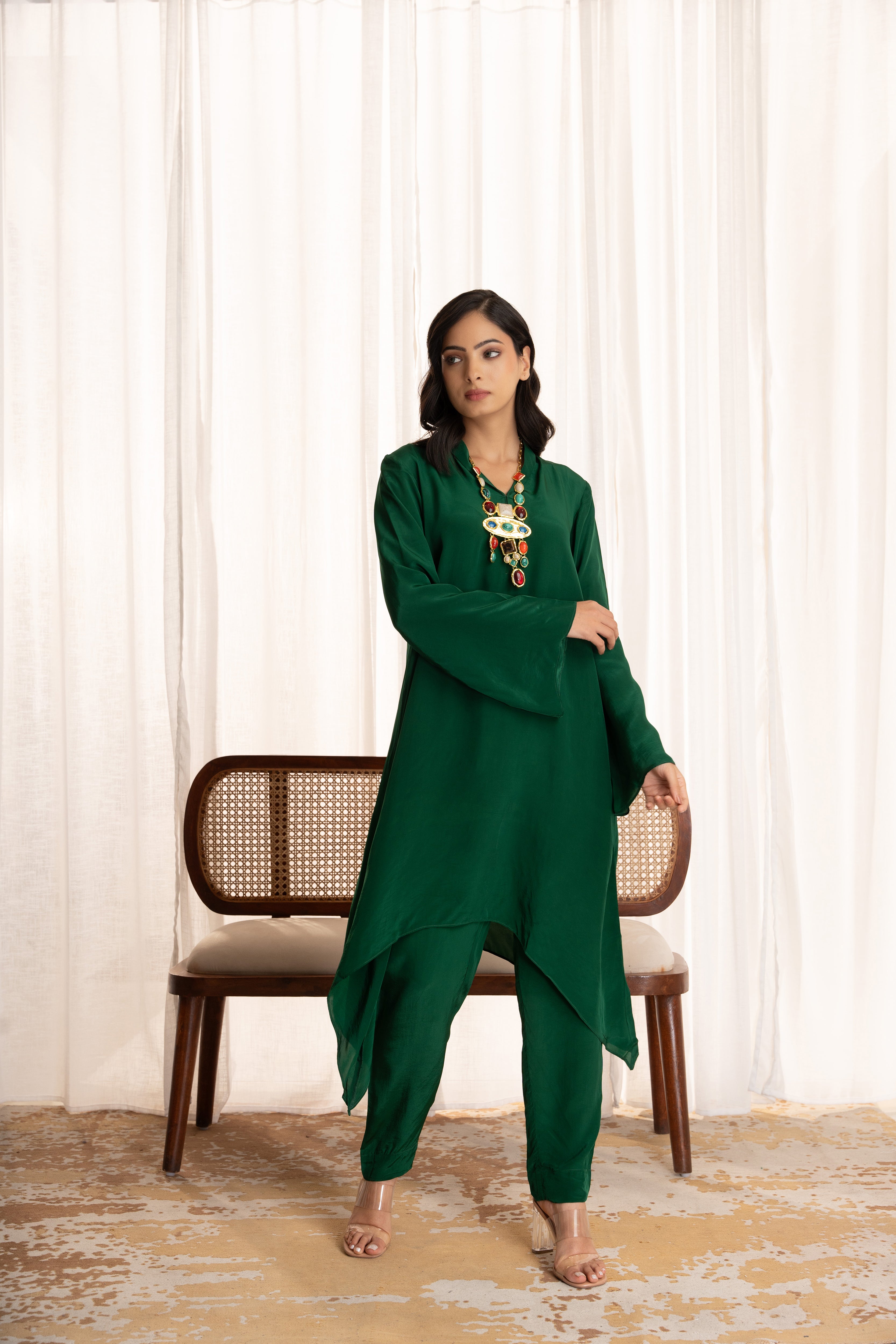 Kurta Set Green Color