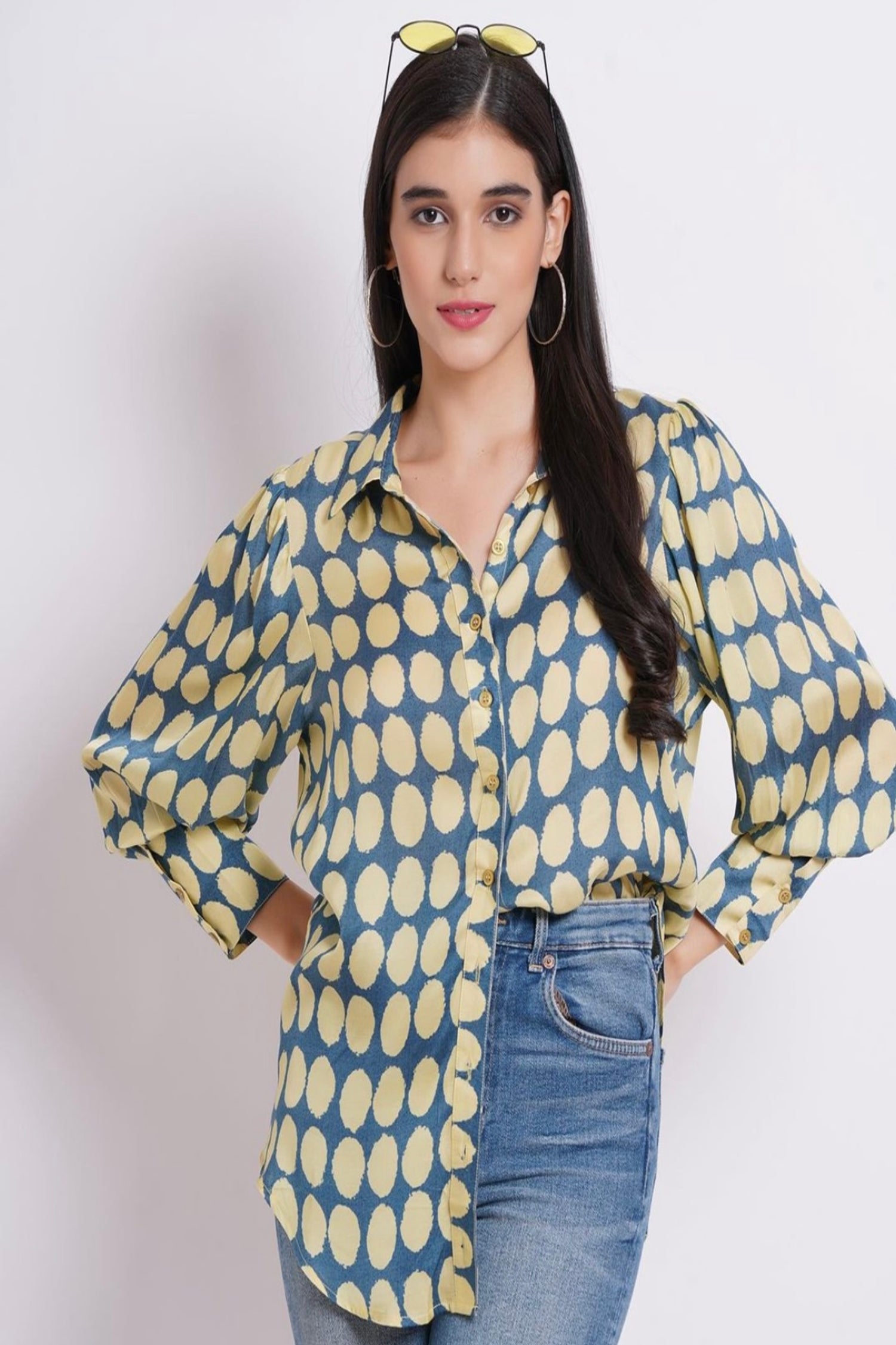 Yellow Polka Dots Shirt