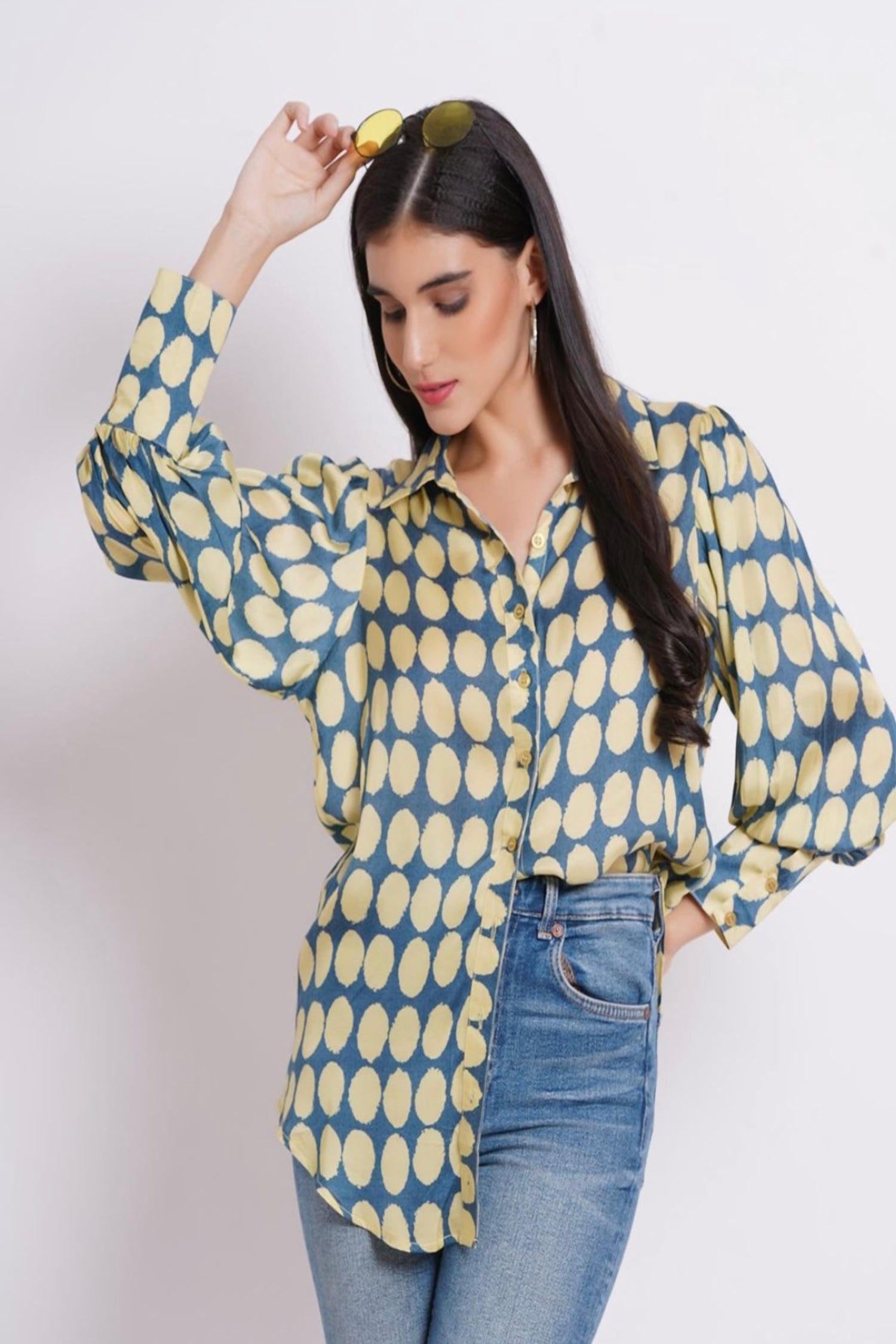 Yellow Polka Dots Shirt